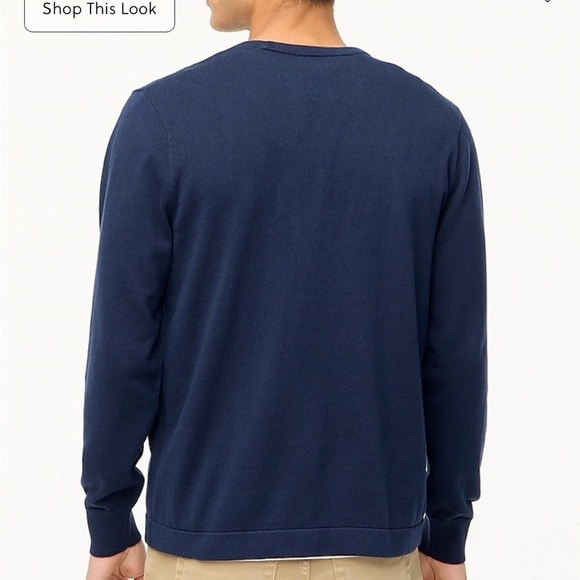 J crew navy blue Cotton crewneck sweater-tee - Picture 3 of 5